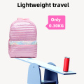 Customize Pink Special Quilted Puffer Backpack school bags for girls