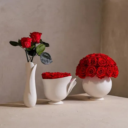 Wholesale Venus Infinity Flower in Vase - Eternal Forever Et Fleur Home Decoration