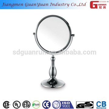 hand held double side cosmetic vanity hotel pocket mirror with light