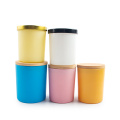 contenedor de jarra de vela de vidrio de color velero personalizado