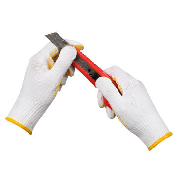 China Wholesale Black PVC Coated Cotton Knitted Gloves for Construction