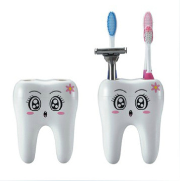 Cartoon Teeth Toothbrush Holder - Style 4 Stand Hole Bathroom Bracket