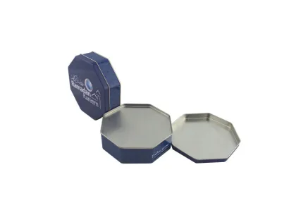 octagon tin, octagonal box, octagonal case