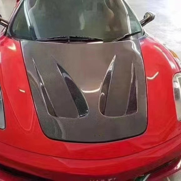 High Quality Carbon Fiber Hood and Engine Cover for Ferrari F430