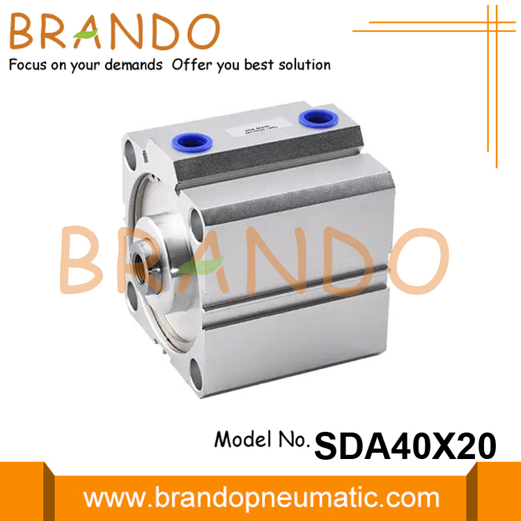 High Quality SDA40x20 Pneumatic SDA40-20mm Double Acting Compact AIR Cylinder 
