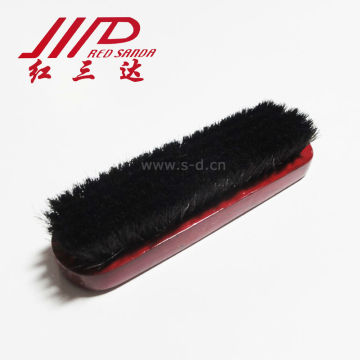 wood shoe brush with horse hair