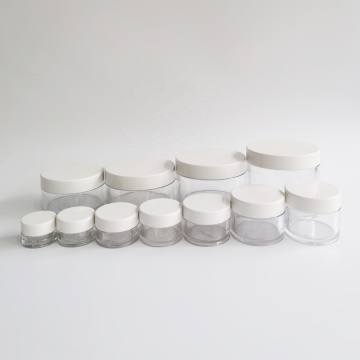 Custom White Clear Thick Wall PETG Jars - 5g to 250g Cosmetic Containers for Facial Masks and Lip Scrubs