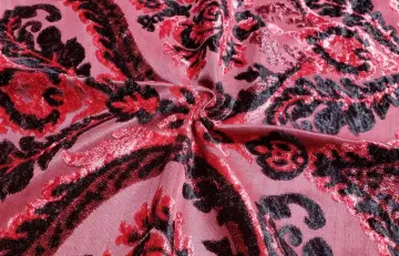 Polyester Sofa Upholstery Jacquard Cut Velvet Fabric