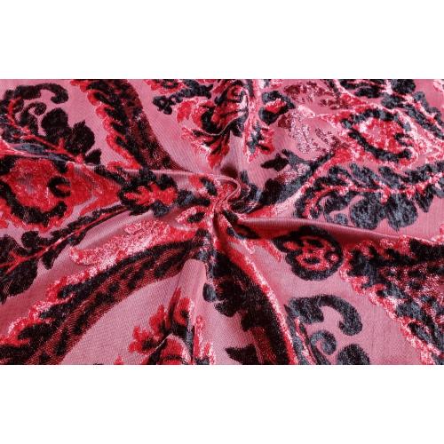 Polyester Sofa Upholstery Jacquard Cut Velvet Fabric