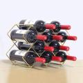 Soporte para vino de encimera de alambre de metal de 10 botellas