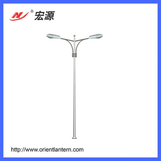 8 Meter powder coated HDG steel lighting pole