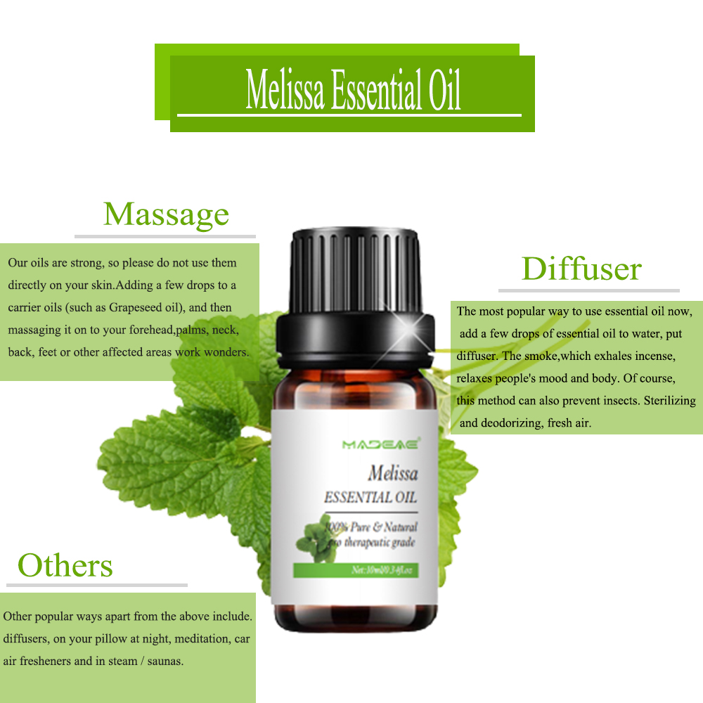 Water-Soluble Melissa Essential Oil For Diffuser Massage