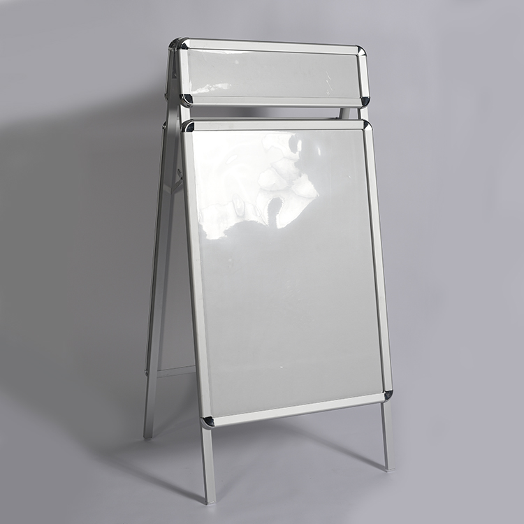 Outdoor standing double side poster stand with header