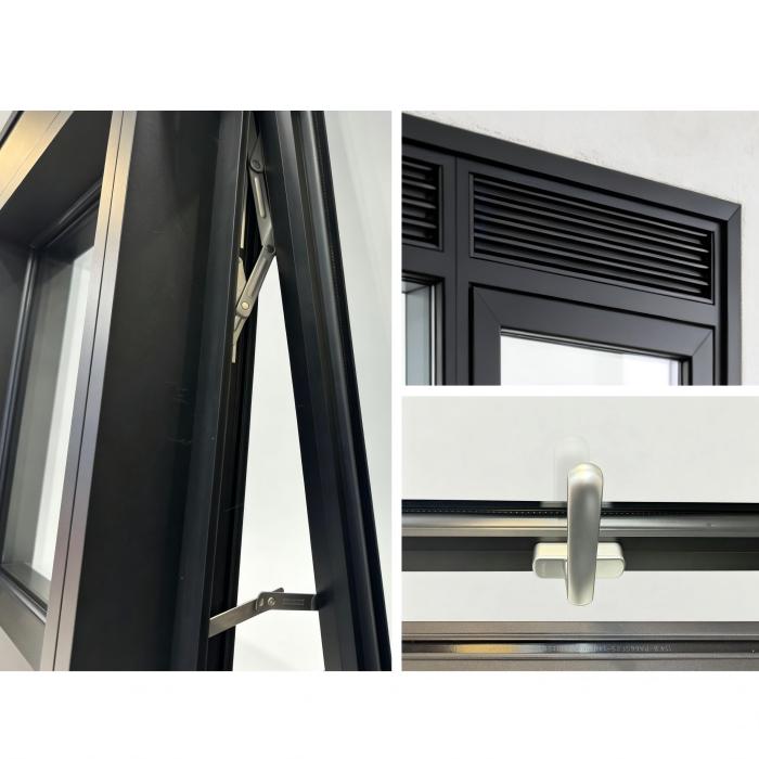 Ventana suspendida con rotura de puente térmico