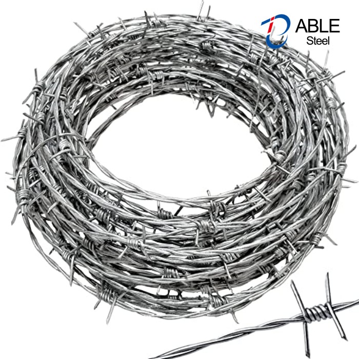 High security 12.5×12.5 galvanized barbed wire