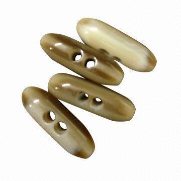 40mm Long Brown Horn Toggle Button in Brown Color for Coat