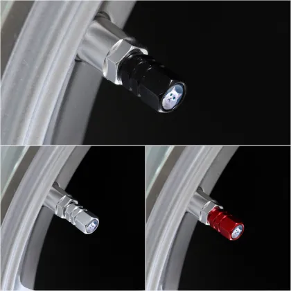 Aluminum Tire Stem Valve Caps - Car Dustproof Tire Valve Covers