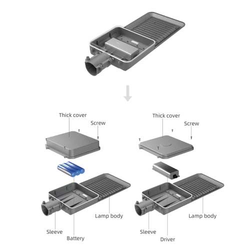 All-in-two solar street light