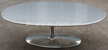 replica oval marble tulip table/oval aluminum tulip coffee table/oval tulip fiberglass coffee table