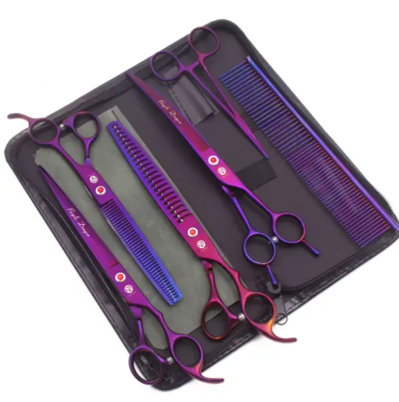 Wholesale Color Printing Dog Grooming Shears Pet Hair Scissors