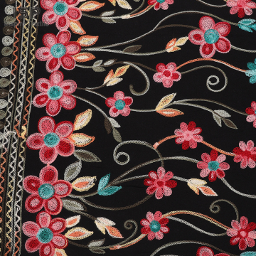Woven 100% Rayon Dyed With Embroidery