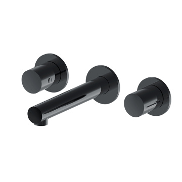 wall mounted basin faucet Two Handle Wall Mount Chrome Brass Bath Faucets Manufactory