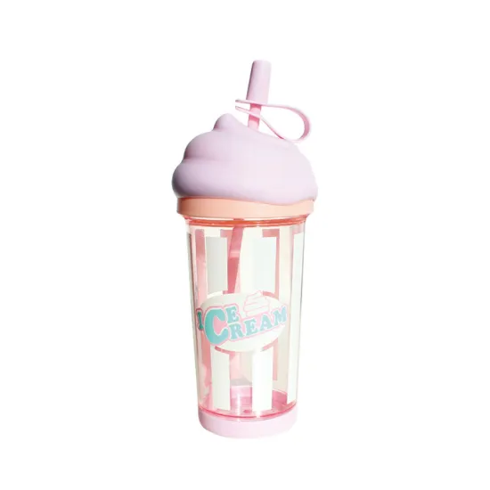 Colorful Drink Cup: A Stylish Travel Tumbler with Straw for Students and Girls