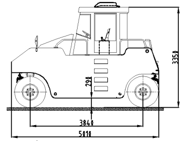 Rouleau pneumatique de route de 30 tonnes