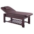 Mesa de madeira do salão de beleza cama de massagem tailandesa