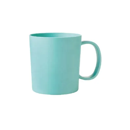 Light Blue PLA Plastic Drinking Cup with Comfortable Handle - 500ml Mouthwash Cup