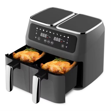 Air Fryer Air Basket Double Double: ปราศจากน้ำมัน, จอแสดงผล LED, การควบคุมดิจิตอล, Freidora de Aire, เครื่องหม้อชุกไฟฟ้า