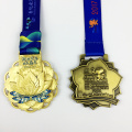 Custom Gold Metal Sport Award Medal with Ribbon
