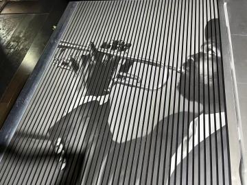 Stampa pannello a parete a velo acustico musicale jazz