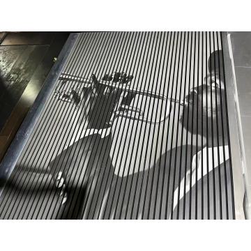 printing jazz Music acoustic slat wall panel