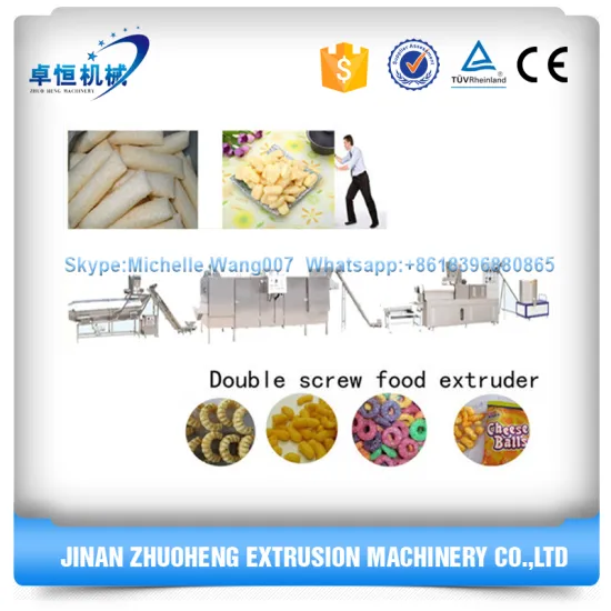Crispy puffed Corn snacks food processing equipment extruder machine