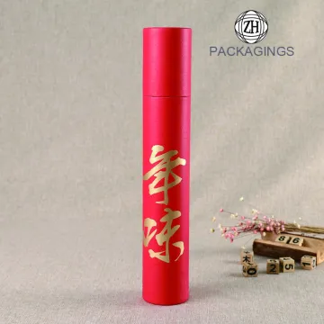 Custom red paper tube box