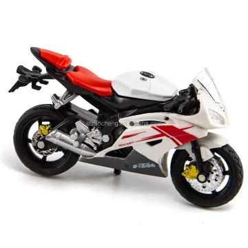 1:18 Scale Yamaha R6 Alloy Diecast Motorcycle Model - Suspension & Steering Simulation Toy