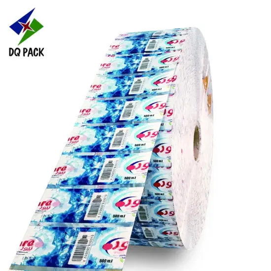 DQ PACK Juice Pouch Custom Printed PVC Shrink Sleeve Water, Plastic Bottle Label for Bottle packaging