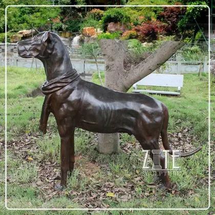 Hot Sale Outdoor yard put bronze dogs sculpture