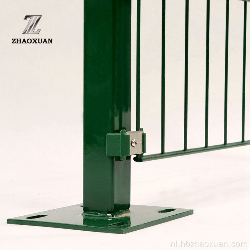 Dubbele draad mesh hek steengrijs pvc gecoat