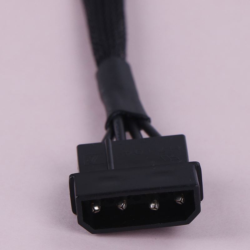 High Quality 1 Pcs Practical Durable PC Server 4 pins IDE Molex 1 to 5 SATA Power Cable Adapter Splitter Cables 18AWG Black 40cm
