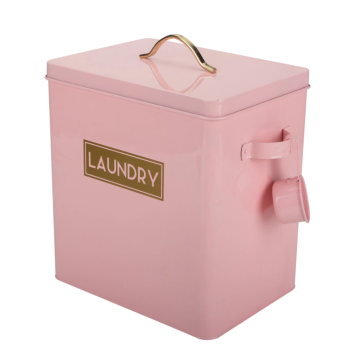 Washing powder storage box with spoon