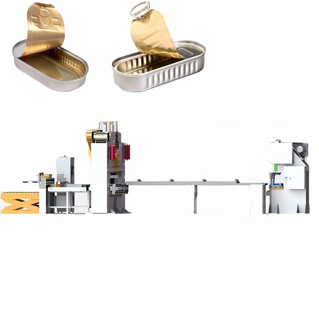 Línea de producción automática de latas de sardina de 125 g