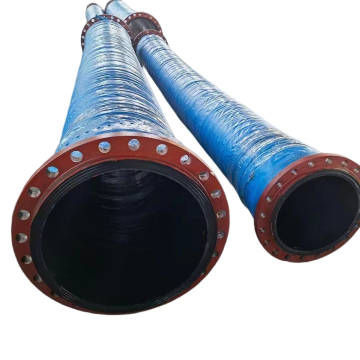 Wear-Resistant Flexible Large Diameter Rubber Hose with Flanged Connections for Water Suction and Discharge