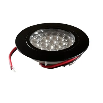 12V Matt Black Under Counter Spot LED 2W Round Puck Light