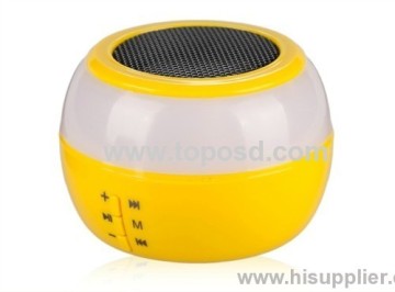 2013 New Model Plastic Roundness Mini Usb Speaker With Light Good Quanlity Good Price 