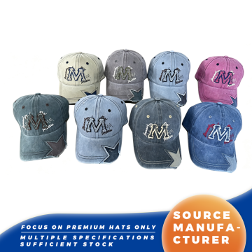 Topi Bisbol Patch Bintang M‑Letter Vintage