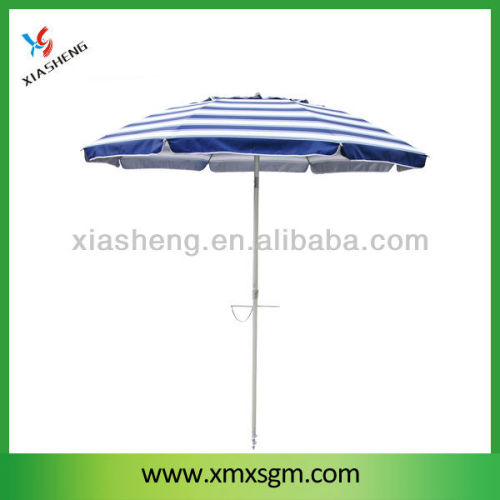205CM Navy&White Strip Beach Umbrella With Vent