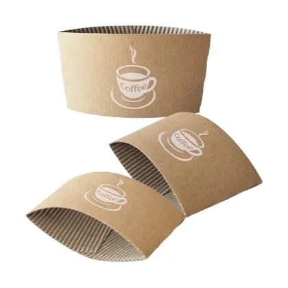 Custom Logo Brown Kraft Coffee Cup Sleeve for Hot Drinks