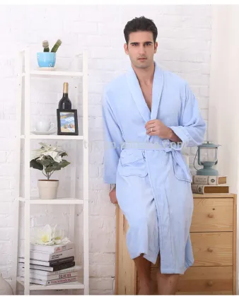 100% Cotton Velour Bathrobe, Soft Velour Bathrobe